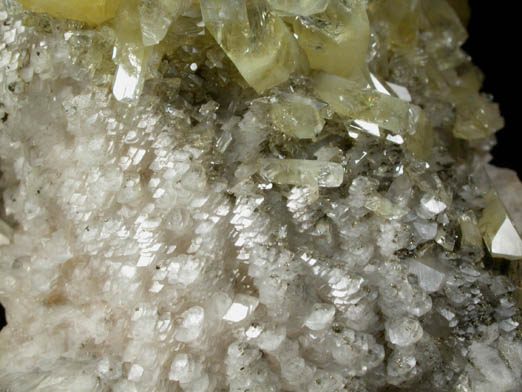 Barite on Calcite from Prbram, Central Bohemia, Czech Republic