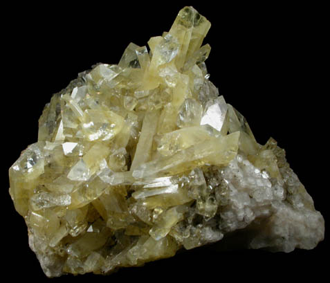 Barite on Calcite from Prbram, Central Bohemia, Czech Republic