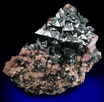 Hausmannite, Datolite, Andradite Garnet from N'Chwaning Mine, Kalahari Manganese Field, Northern Cape Province, South Africa