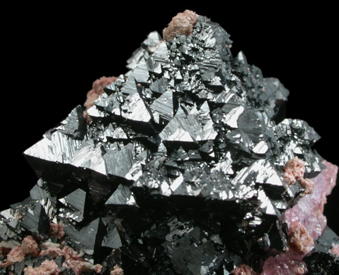 Hausmannite, Datolite, Andradite Garnet from N'Chwaning Mine, Kalahari Manganese Field, Northern Cape Province, South Africa