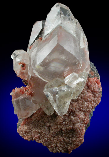 Calcite on Hematite with Andradite Garnet from Kalahari Manganese Field, Northern Cape Province, South Africa