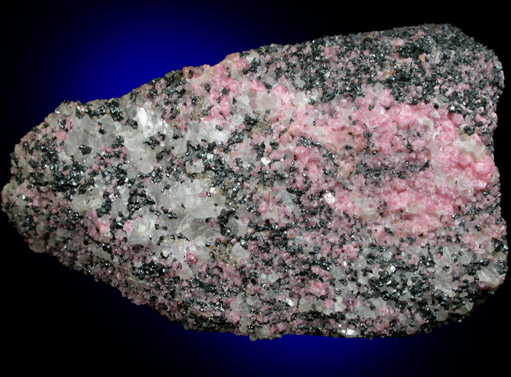 Rhodonite, Franklinite, Calcite, Willemite from Franklin District, Sussex County, New Jersey (Type Locality for Franklinite)