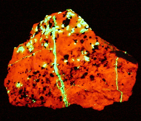 Willemite, Franklinite, Calcite from Franklin District, Sussex County, New Jersey (Type Locality for Franklinite)