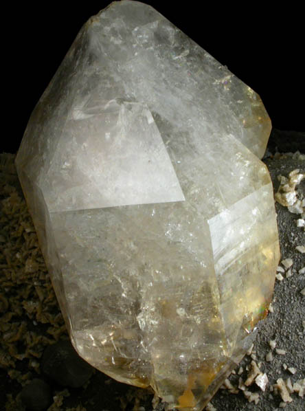 Quartz var. Herkimer Diamond with Dolomite and Calcite from Eastern Rock Products Quarry (Benchmark Quarry), St. Johnsville, Montgomery County, New York