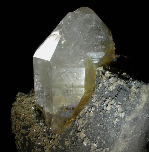 Quartz var. Herkimer Diamond with Dolomite and Calcite from Eastern Rock Products Quarry (Benchmark Quarry), St. Johnsville, Montgomery County, New York