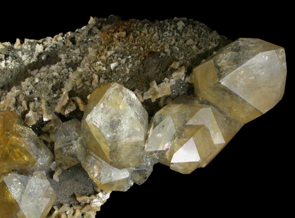 Quartz var. Herkimer Diamond with Dolomite and Calcite from Eastern Rock Products Quarry (Benchmark Quarry), St. Johnsville, Montgomery County, New York