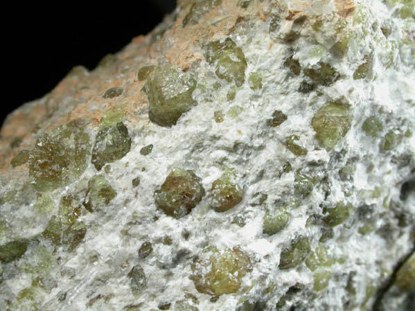 Vesuvianite in Monticellite and Cuspidine var. Custerite from Crestmore Quarry, Riverside County, California