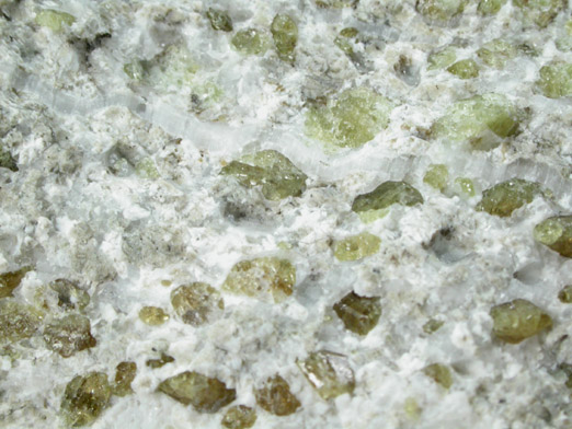 Vesuvianite in Monticellite and Cuspidine var. Custerite from Crestmore Quarry, Riverside County, California