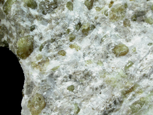 Vesuvianite in Monticellite and Cuspidine var. Custerite from Crestmore Quarry, Riverside County, California