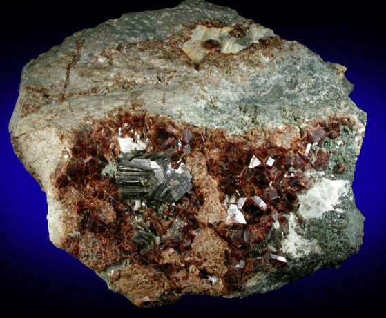 Grossular Garnet with Epidote and Calcite from Crestmore Quarry, 572' Level, Riverside County, California