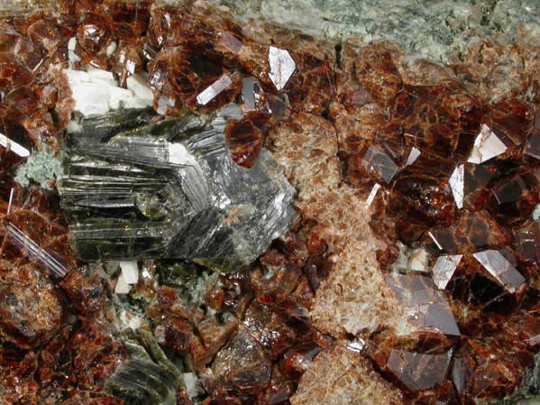 Grossular Garnet with Epidote and Calcite from Crestmore Quarry, 572' Level, Riverside County, California