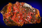 Crocoite with Gibbsite from Dundas, Tasmania, Australia