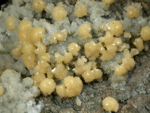 Stilbite-Ca and Calcite from Millington Quarry, Bernards Township, Somerset County, New Jersey