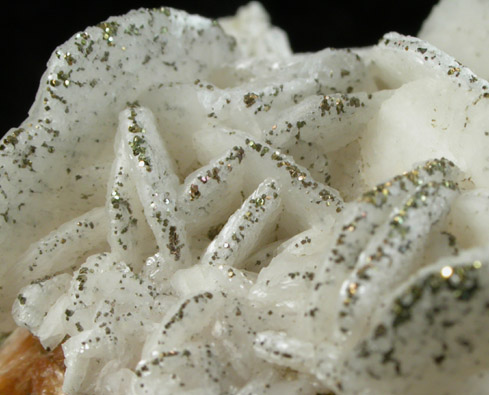 Pyrite on Calcite with Stilbite-Ca from Workhouse Quarry, Lambertville, Hunterdon County, New Jersey