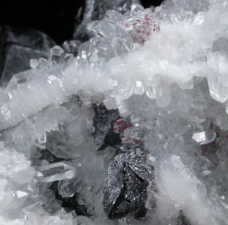 Cinnabar (twinned crystals) on Quartz from Wanshan, Tongren, Guizhou Province, China