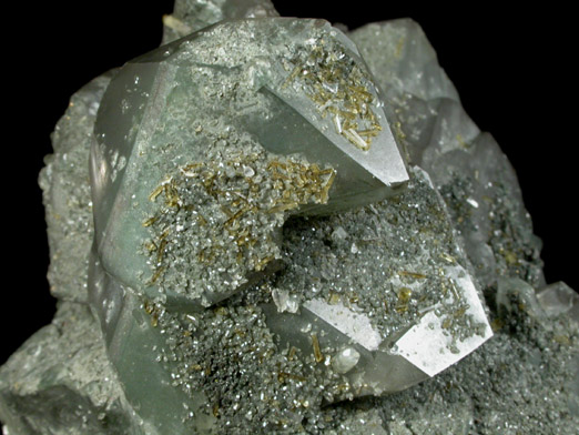 Quartz with Chlorite from O'kiep Copper District, Namaqualand, South Africa