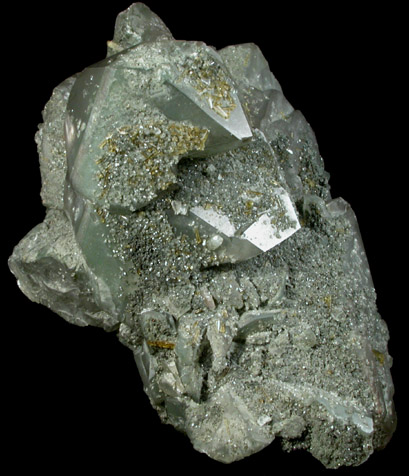 Quartz with Chlorite from O'kiep Copper District, Namaqualand, South Africa