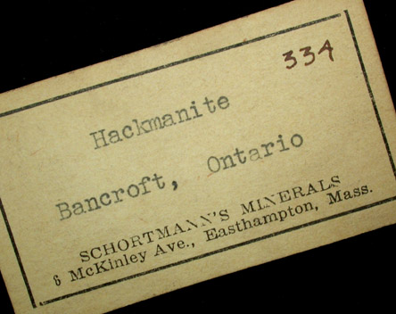 Sodalite var. Hackmanite from Bancroft, Ontario, Canada