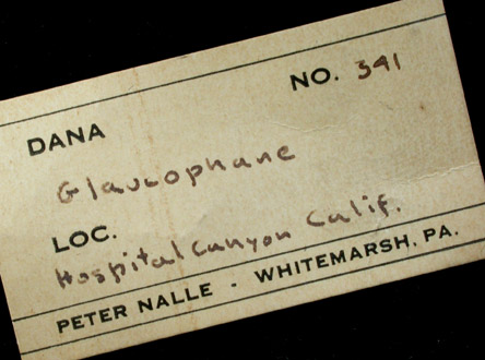 Glaucophane from Hospital Canyon, Stanislaus County, California