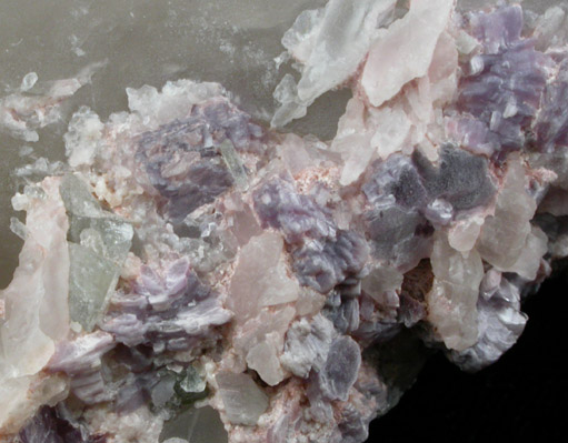 Elbaite Tourmaline in Quartz with Lepidolite from Pala Chief Mine, San Diego County, California