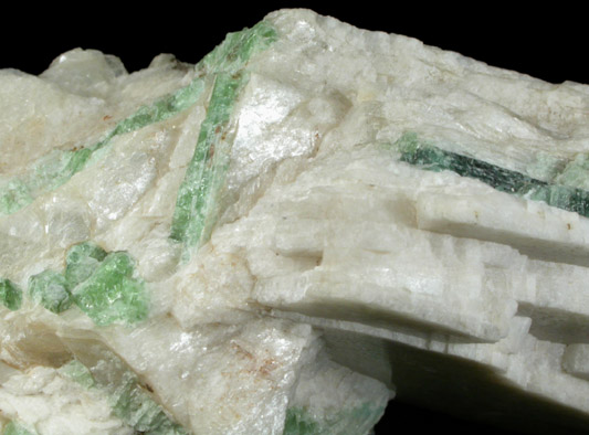 Elbaite Tourmaline in Albite from Mount Mica Quarry, Paris, Oxford County, Maine