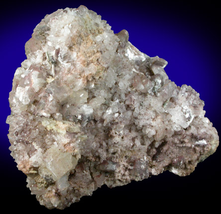 Heulandite-Ca on Quartz with Laumontite and Calcite from Prospect Park Quarry, Prospect Park, Passaic County, New Jersey