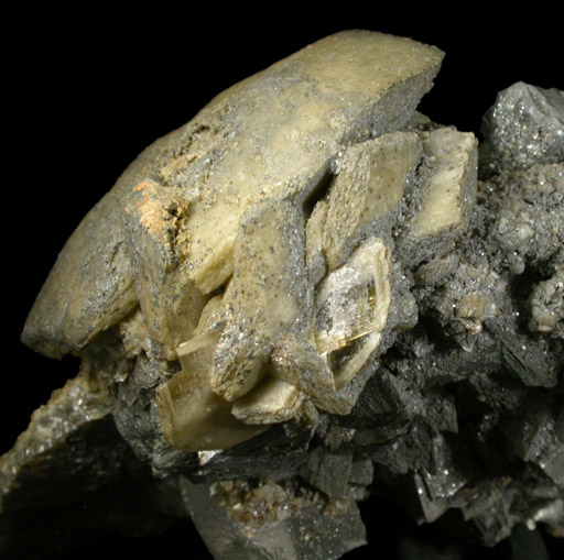 Siderite on Arsenopyrite from Panasqueira Mine, Barroca Grande, 21 km. west of Fundao, Castelo Branco, Portugal
