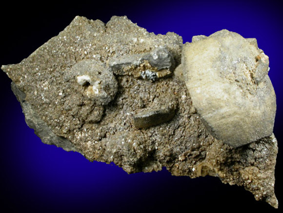 Siderite on Arsenopyrite from Panasqueira Mine, Barroca Grande, 21 km. west of Fundao, Castelo Branco, Portugal