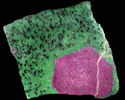 Corundum var. Ruby in Zoisite from near the Tanzania border, Kenya