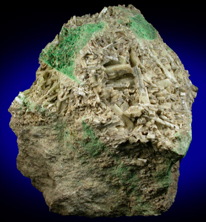 Grossular Garnet (chrome-rich) and Diopside from Orford Nickel Mine, 5.6 km southwest of Saint-Denis-de-Brompton, Qubec, Canada