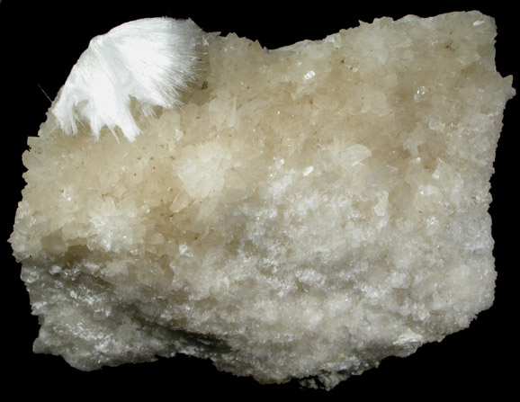 Ulexite on Colemanite from Boron, Kramer District, Kern County, California