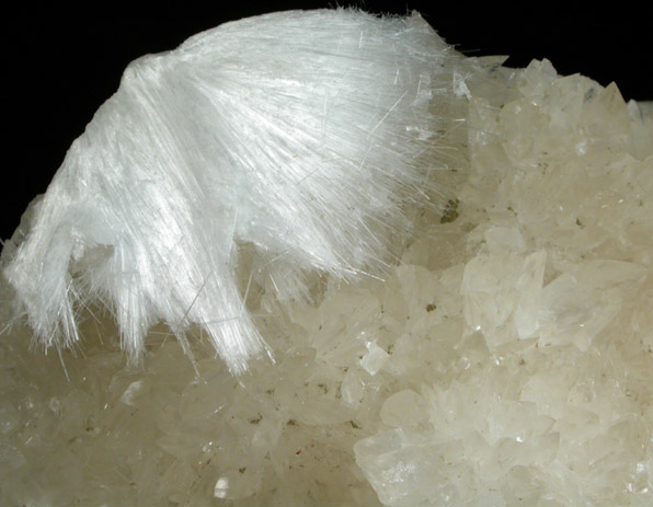 Ulexite on Colemanite from Boron, Kramer District, Kern County, California