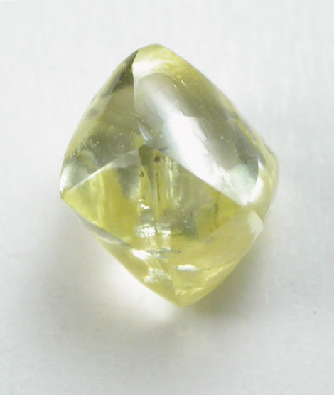Diamond (0.86 carat fancy-yellow dodecahedral crystal) from Damtshaa Mine, near Orapa, Botswana