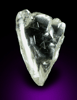 Diamond (0.83 carat pale-yellow flattened triangular crystal) from Damtshaa Mine, near Orapa, Botswana