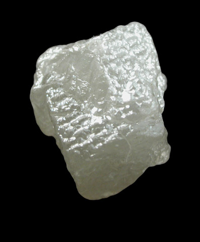 Diamond (3.98 carat gray intersecting cubic crystals) from Mbuji-Mayi (Miba), 300 km east of Tshikapa, Democratic Republic of the Congo