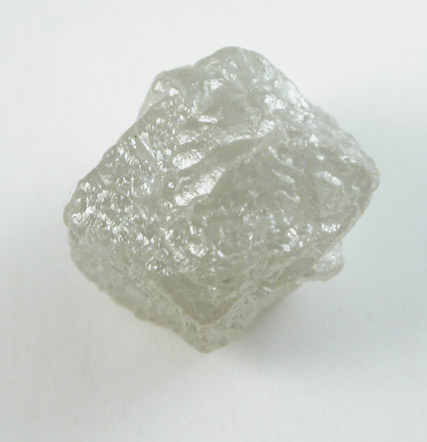 Diamond (3.98 carat gray intersecting cubic crystals) from Mbuji-Mayi (Miba), 300 km east of Tshikapa, Democratic Republic of the Congo