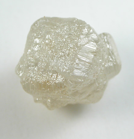 Diamond (2.96 carat gray intersecting cubic crystals) from Mbuji-Mayi (Miba), 300 km east of Tshikapa, Democratic Republic of the Congo