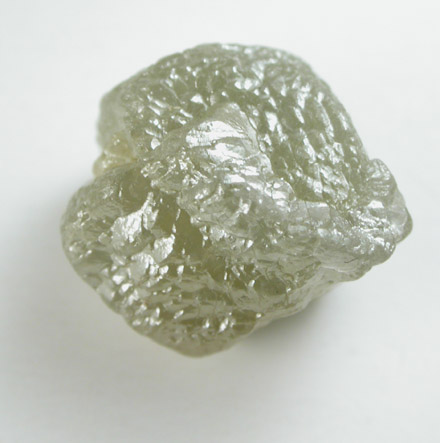 Diamond (4.86 carat gray intersecting cubic crystals) from Mbuji-Mayi (Miba), 300 km east of Tshikapa, Democratic Republic of the Congo