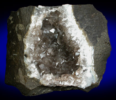 Quartz var. Smoky Quartz with Goethite from Millington Quarry, Bernards Township, Somerset County, New Jersey