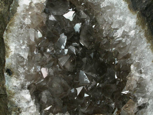 Quartz var. Smoky Quartz with Goethite from Millington Quarry, Bernards Township, Somerset County, New Jersey