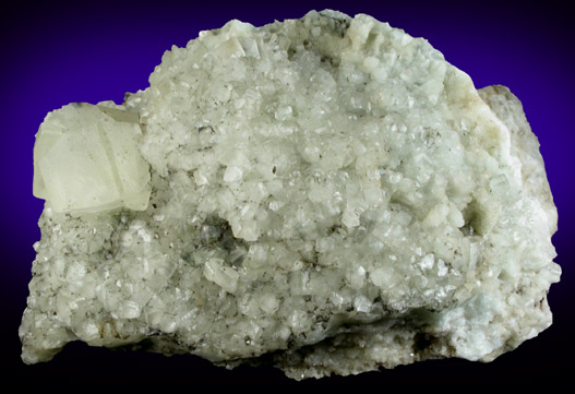 Calcite on Datolite from Millington Quarry, Bernards Township, Somerset County, New Jersey