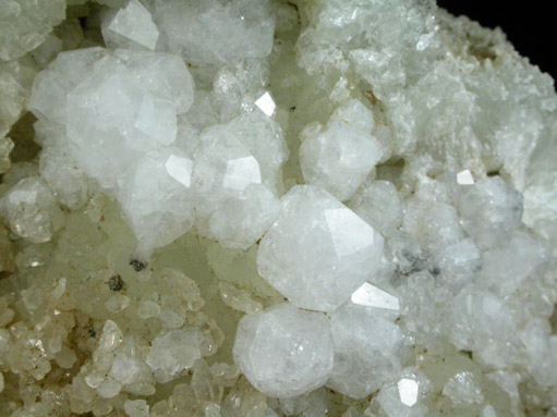 Analcime on Datolite from Millington Quarry, Bernards Township, Somerset County, New Jersey