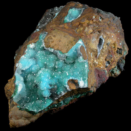 Chrysocolla with Quartz from Ray Mine, Mineral Creek District, Pinal County, Arizona