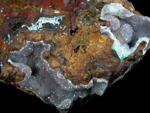 Chrysocolla with Quartz from Ray Mine, Mineral Creek District, Pinal County, Arizona