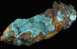 Chrysocolla with Quartz from Ray Mine, Mineral Creek District, Pinal County, Arizona