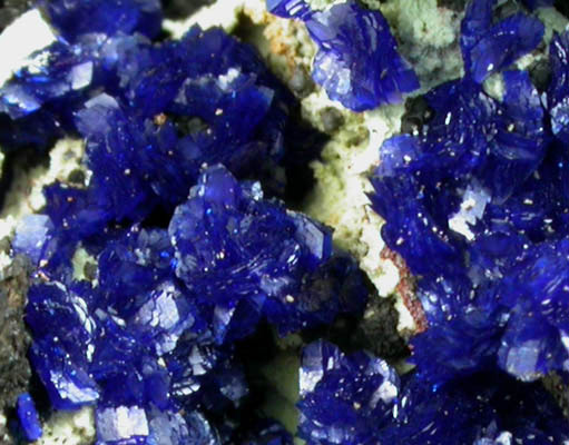 Azurite from Morenci Mine, Oxide Pit, Clifton District, Greenlee County, Arizona