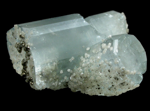 Fluorapatite with Pyrite from Panasqueira Mine, Barroca Grande, 21 km. west of Fundao, Castelo Branco, Portugal