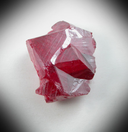 Cinnabar (penetration twin) from Red Bird Mine, Antelope Springs District, 24 km east of Lovelock, Pershing County, Nevada