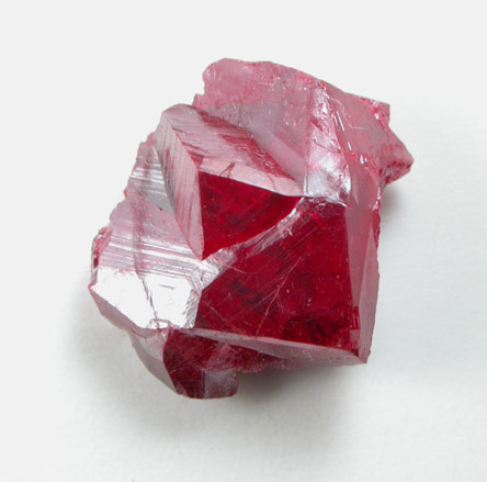 Cinnabar (penetration twin) from Red Bird Mine, Antelope Springs District, 24 km east of Lovelock, Pershing County, Nevada