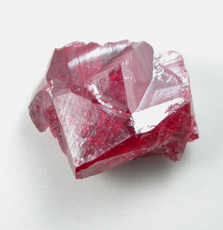 Cinnabar (penetration twin) from Red Bird Mine, Antelope Springs District, 24 km east of Lovelock, Pershing County, Nevada